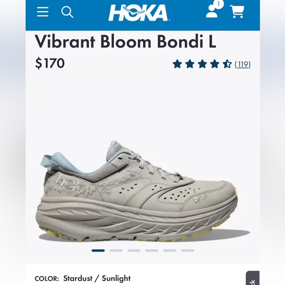 Hoka | Shoes | Hoka Vibrant Bloom Bondi L In Stardustsunlight Size 9 ...